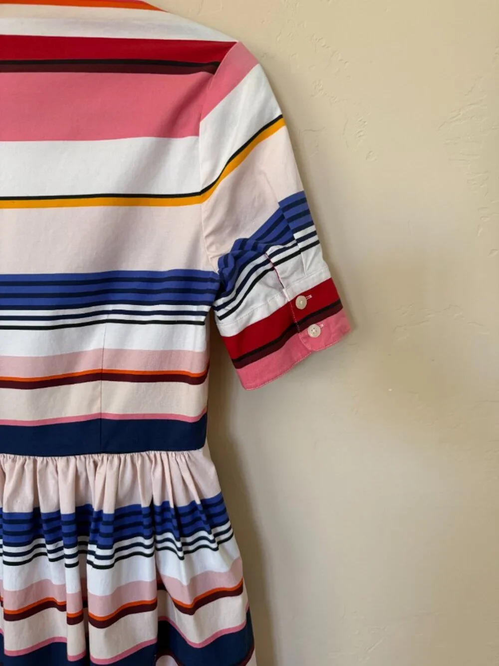 Kate Spade Stripe Shirt Dress Fit & Flare Preppy Cottagecore Mini Size 0